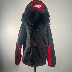 Jordan Jumpman Classics windbreaker jacket in black and red Size S oversized